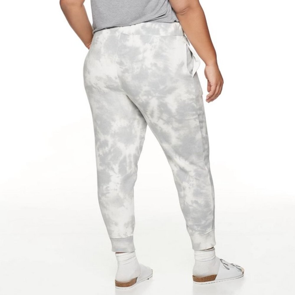 EVRI Ribbed Hem Cotton Blend Jogger Pants 4X - Picture 4 of 11